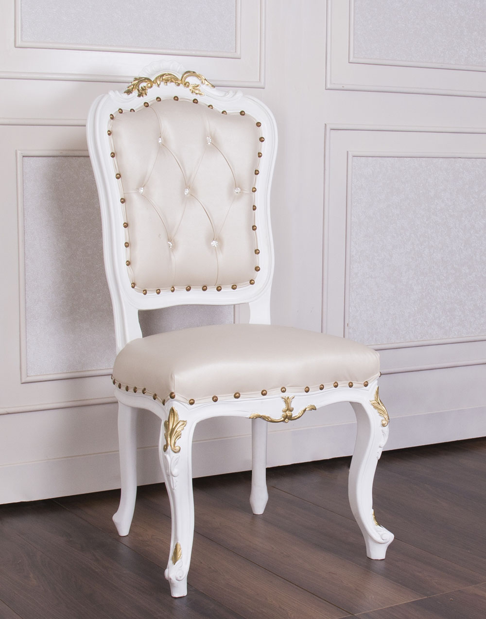 White & Champagne HORUS Dining Chair